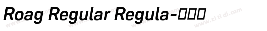 Roag Regular Regula字体转换